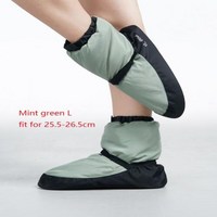 발레 웜업부츠 통굽 연습 여성 워밍업 따뜻한 댄스 슈즈, 없음, 26.Mint green L