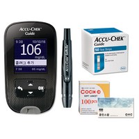 로슈 아큐첵 가이드 혈당계 + 시험지 50p + 호환침 100p + 솜 100p 세트, Accu-Chek Guide Set MG/DL SC, 1세트