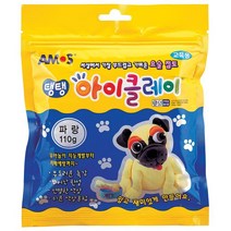 아모스 5000 탱탱아이클레이 파우치 110g, 파랑, 1개