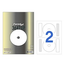폼텍 CD/DVD 라벨 CS-3642AP, 화이트, 1권