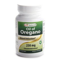 베스트네츄럴스 오일 오브 오레가노 250mg 소프트젤 글루텐 프리 무설탕, 120개입, 1개