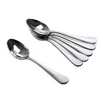 모던스페이스 패턴 스푼 세트, 6개입, 실버