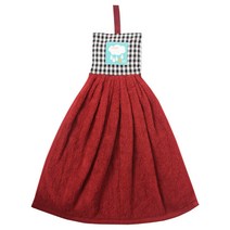 큐트에코 북유럽 네임 라벨 수건, 빈티지체크블랙, 1개