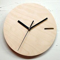 디자인웁스 자작나무 무소음벽시계, NC04