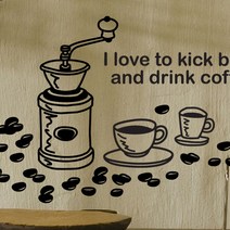 카페스티커_Coffee&Dripper1:3, 블랙, 2개입