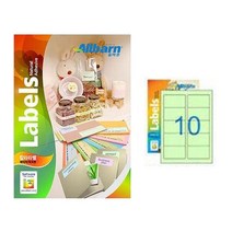 올바른 라벨지, 50매, AL010PG, 08_칼라라벨 / 연두 (레이저/잉크젯공용), AL010PG★10칸(2X5) 50매