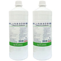 그린 소독용 에탄올 1L, 2개