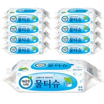 깨끗한나라 페퍼민트 물티슈 휴대용, 30매, 9개