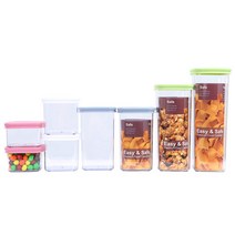 웰로스 이지앤세이프 밀폐용기 8종 세트, 1세트