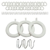 GNG 조각커텐링 조각커텐링 36개+커텐핀36개_화이트, 화이트