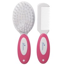 드림베이비 아동용 디럭스 아기머리빗세트 F328, 핑크, 1세트