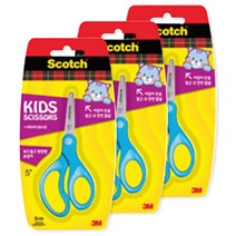 어린이 양손가위(블루) - 12.5cm, 3개