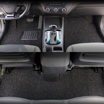 주식회사 아이빌 쉐보레 올란도 신형퀼팅 4D 자동차 트렁크매트 + 2열등받이 풀세트, 7인승 일체형, 블랙+레드