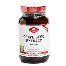 올림피안랩스 그레이프 씨드 추출물 600mg 베지테리안 캡슐 비건, 60개입, 1개