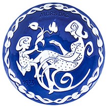 로얄코펜하겐 마더스데이 1973 접시, 혼합 색상
