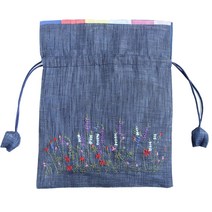 해피툴 들꽃풍경 모시 복주머니, 네이비, 1개