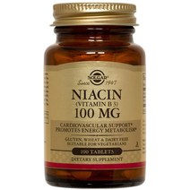 솔가 니아신 (비타민 B3) 100 mg 타블렛 무설탕 글루텐 프리, 100개입, 1개