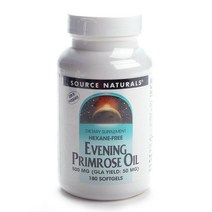 소스내츄럴스 이브닝 프림로즈 오일 500mg 소프트젤 글루텐 프리 무설탕, 180개입, 1개