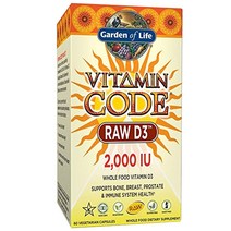 Garden of Life 비타민 코드 로우 D3 2000 IU 베지테리안 캡슐, 60개입, 1개