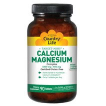 Country Life Vitamins 타겟-민스 칼슘 마그네슘 1000 mg : 500 mg 타블렛, 90개입, 1개