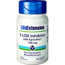라이프익스텐션 5-LOX 인히비터 100mg 보스웰리아 베지테리안 캡슐, 60개입, 1개, 60정