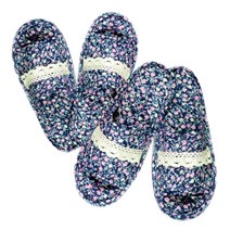 고운매 퀼팅 실내화 2p, 이중레이스 달맞이꽃