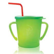 아가프라 유아용 매직 빨대컵 300ml, 그린, 1개