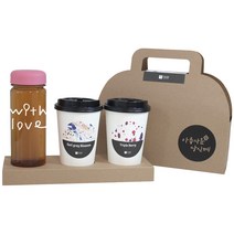 1AM 쥬뗌므 프리미엄 크라프트 with lvoe 분홍뚜껑 보틀 블랜딩차세트, 크라프트 패키지 + 티백세트(테이크아웃잔 2p + 얼그레이 블라썸 3p + 트리플 베리 3p) + with love 보틀 스티커 + 트라이탄 보틀 + 아름다운 당신께 패키지 스티커, 1세트