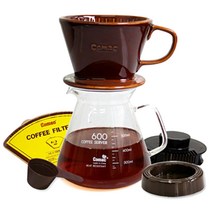 코맥 자기 커피드립세트 DN4 600ml, 혼합색상, 1세트
