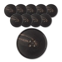 패션포인트 가우디 소뿔 단추 18 mm, 다크브라운, 10개