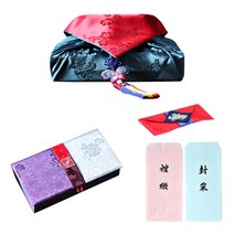 팔복상회 그린 투어 말린 현금 예단 세트, 신랑(봉채) 2색함 / 예단보 홍색 추가 / 예단 서식지 추가, 1세트