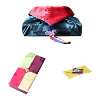 팔복상회 그린 투어 말린 현금 예단 세트, 신부(예단) 4색함 / 예단보 황금색 추가, 1세트