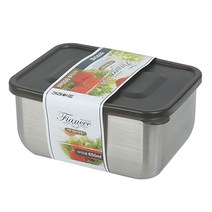 키친아트 피앙세 스텐 냉동보관용기 사각 2호 650 ml, 1개, 1개