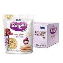 매일유업 요미요미 유기농 쌀떡뻥 30g, 자색고구마와 연근, 6개