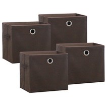 가쯔 큐브 공간박스 4p, 브라운, 4개