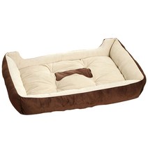 극세사 애견 하우스 방석, 브라운, 1p
