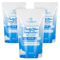 비타할로 데일리뉴 핸드워시 파우더향 리필, 450ml, 3개