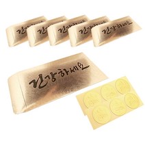 투영디자인 용돈봉투 6p + 스티커 6p, 골드(건강하세요), 1세트