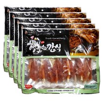 행복한간식 강아지 사사미 간식 400g, 미니 닭갈비맛, 5개