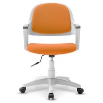 체어클럽 터치백 고급패브릭 화이트바디 의자, 오렌지