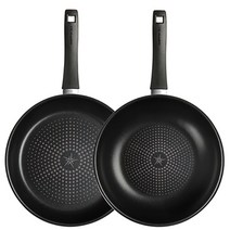 해피콜 브릴로 다이아몬드 팬 2종 세트, 혼합색상, 프라이팬 28cm + 궁중팬 28cm
