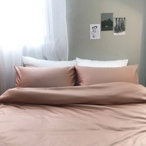 한국침구 100수 매트커버 침구 세트, 베이지