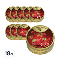 캐빈디쉬앤하비 딸기맛 캔디, 175g, 18개