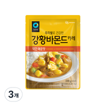 대상 청정원 우리쌀 강황바몬드 카레 약간 매운맛, 3개, 100g