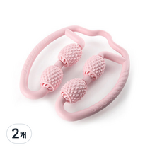 아리즈홈 다리 림프 마사지 얼굴 폼롤러, 2개, 핑크