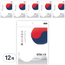 케이큐티 보건용 마스크 소형 KF94, 보라색, 5개입, 12개