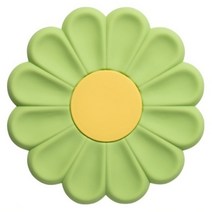 티그텔루 데이지꽃 실리콘 냄비 받침, 그린, 1개