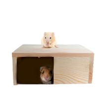 에이러블 햄스터 원목 그네 점프대 선반 B0041, 원목색, 1개