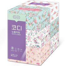 코디 뉴플라워 천연펄프 미용티슈, 6입, 1팩