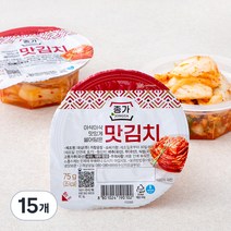종가 아삭아삭 맛있게 썰어담은 맛김치, 75g, 15개